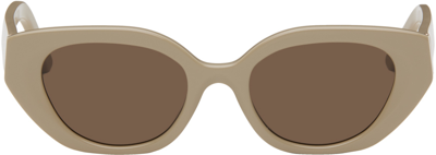 Velvet Canyon Taupe 'le Chat' Sunglasses In Fawn