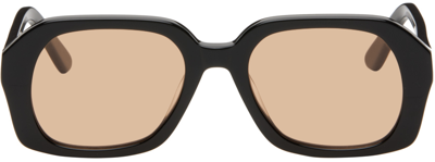 Velvet Canyon Black 'le Classique' Sunglasses In Black/amber