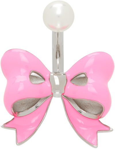 Safsafu Silver & Pink Keep It Cute Single Earring