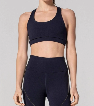 925 FIT GET IN LINE SPORTS BRA IN NAVY