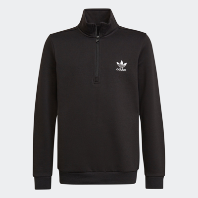 Adidas Originals Kids' Boys  Adicolor Half-zip Sweatshirt In Black
