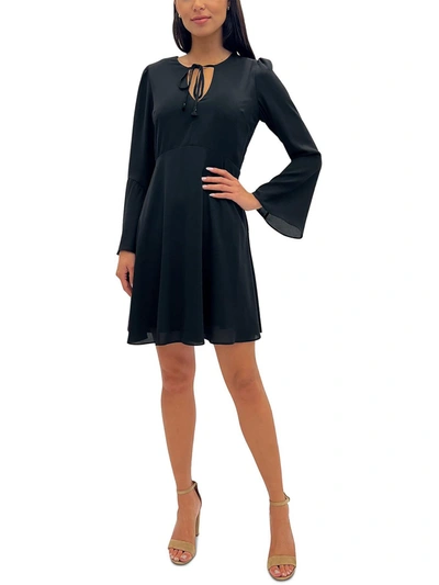 Sam Edelman Womens Double-v Short Mini Dress In Black