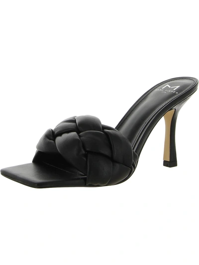 Marc Fisher Ltd Digana Womens Leather Square Toe Mule Sandals In Black