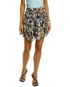 Iro Domien Tiered Silk-blend Mini Skirt In Black