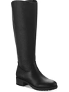 Style & Co Graciee Womens Faux Leather Tall Knee-high Boots In Black