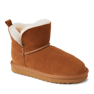 Dearfoams Fireside By  Kid's Bunbury Genuine Shearling Boot In Pink