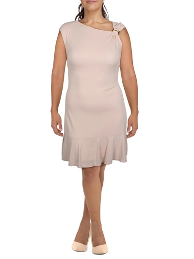 Lauren Ralph Lauren Womens Asymmetrical Knee-length Shift Dress In Multi