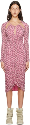 ISABEL MARANT PINK LOGANE MIDI DRESS