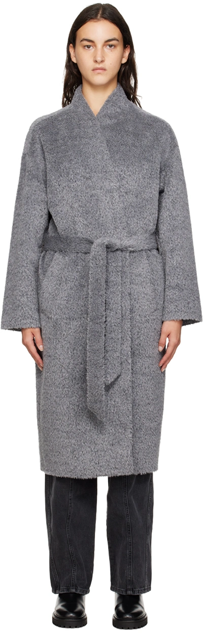 Isabel Marant Caliste Alpaca And Wool Coat In Grey
