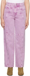 Isabel Marant Étoile Pink Valeria Jeans In 40lk Light Pink