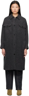 Isabel Marant Étoile Gray Fontia Coat In 02an Anthracite