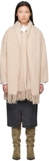 Isabel Marant Étoile Faty Wool Blend Check Coat In 23ec Ecru