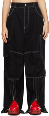 We11 Done Black Topstitching Jeans In Black