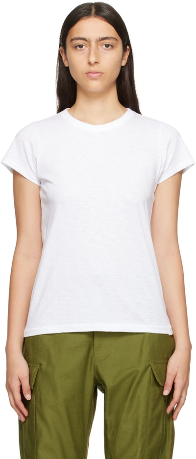 Rag & Bone White 'the Slub' T-shirt In Brightwht