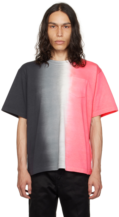 Sacai Tie Dye-print Cotton T-shirt In Multicolour