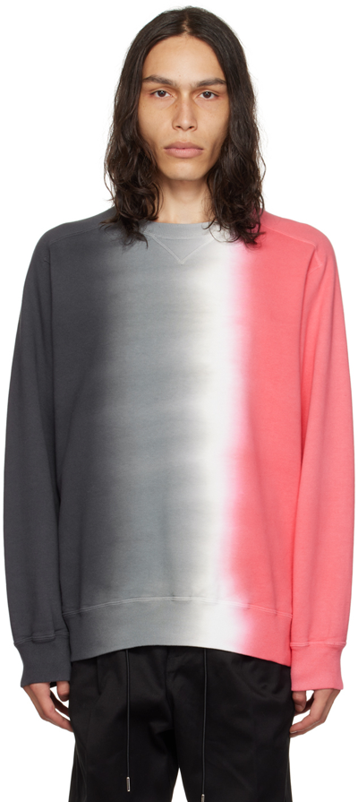 Sacai Tie-dye Gradient Cotton Sweatshirt In Multicolor