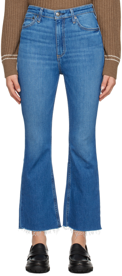 Rag & Bone Casey High-rise Flared Jeans In Blue