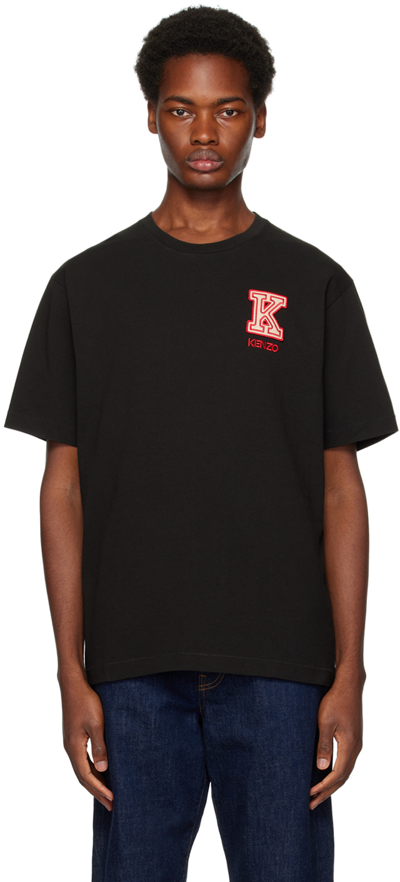 Kenzo K-crest Cotton Jersey T-shirt In Black  