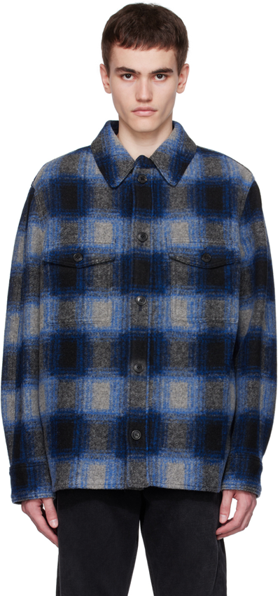 Isabel Marant Kervon Overshirt In Blue