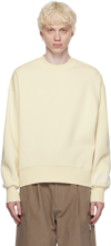 Ami Alexandre Mattiussi Ami Paris Logo-embroidered Stretch-cotton Sweatshirt In Beige