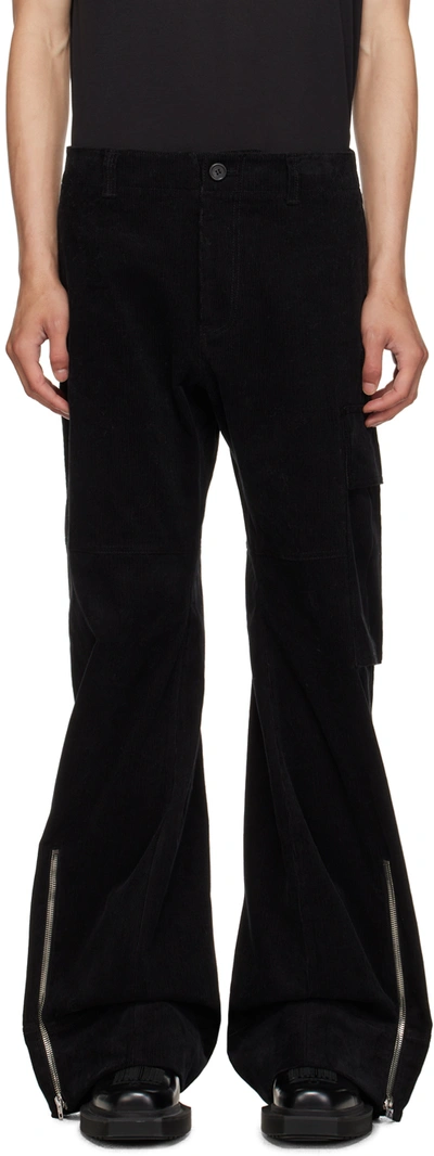 We11 Done Black Zip Vent Trousers