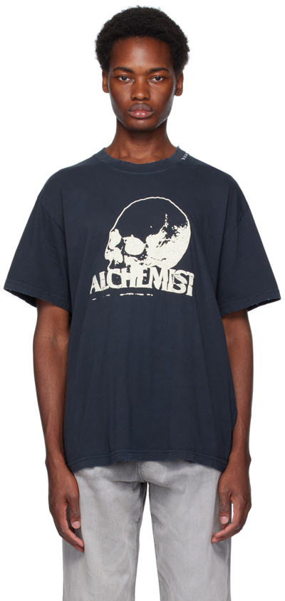 Alchemist Black Dizzy T-shirt In Faded Black