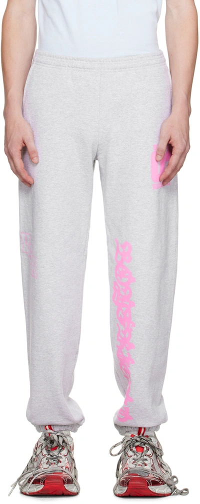 Video Store Apparel Gray 'boyfriend Warehouse' Sweatpants In Heather Grey