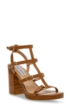 Steve Madden Daelene Ankle Strap Sandal In Cognac Leather