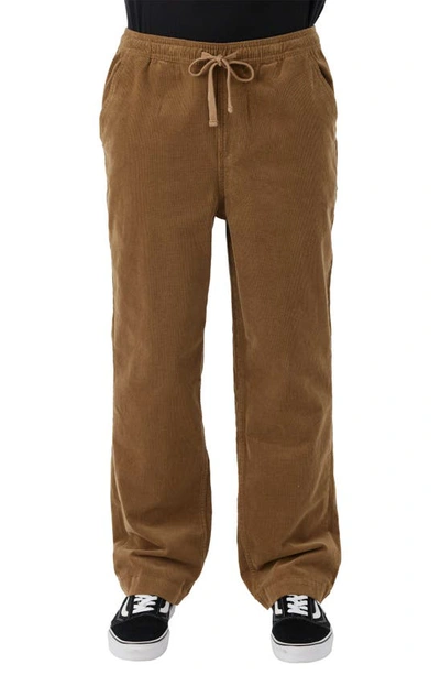 O'neill Slider Corduroy Pants In Dark Khaki