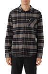 O'neill Redmond Plaid Stretch Flannel Button-up Shirt In Black