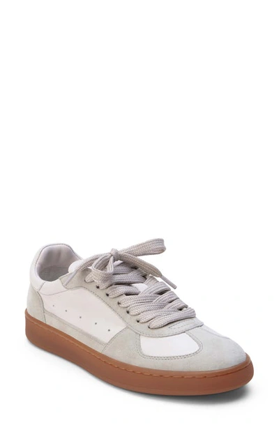 Matisse Monty Taupe Suede Leather Colour Block Trainers In Beige,khaki