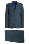 Paul Smith Tailored Fit Wool & Mohair Suit In Greens