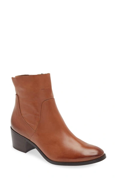 Paul Green Suzette Bootie In Cognac Leather