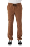 O'neill Venture Elastic Waist Pants In Medium Brown
