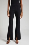 Alice And Olivia Emiko High Waisted Split Cuff Pants In Black