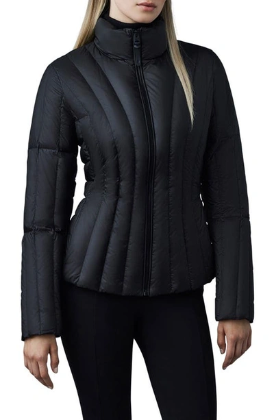 Mackage Lany Light-down Vertical Quilted Puffer Jacket In Black