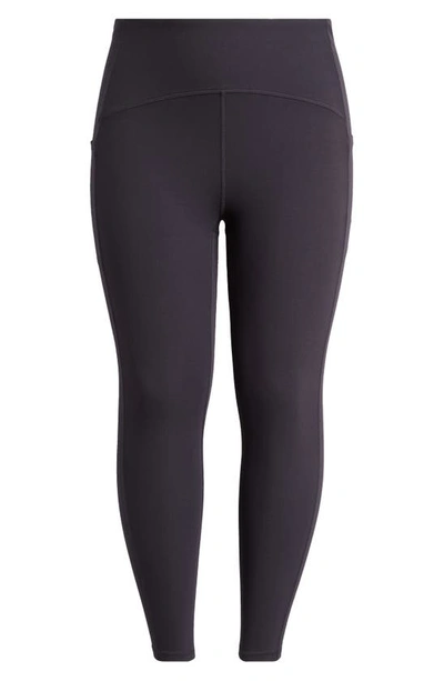 Zella Studio Luxe High Waist Pocket Leggings In Black