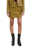 FRENCH CONNECTION CROLENDA FAUX LEATHER MINISKIRT