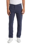 Ag Everett Sueded Stretch Sateen Straight Fit Pants In Blue