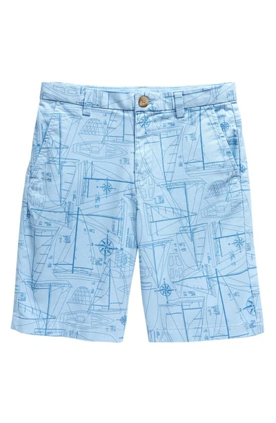Vineyard Vines Kids' Stretch Breaker Shorts In Prt Boat Jake Blue