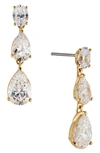 Nadri Chiara Cubic Zirconia Drop Earrings In Gold