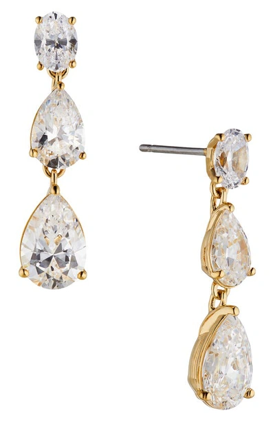 Nadri Chiara Cubic Zirconia Drop Earrings In Gold