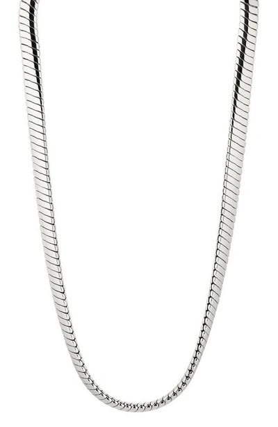 Nadri Omega Chain Collar Necklace In Rhodium