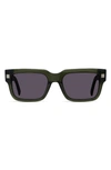 Givenchy Gv Day 53mm Square Sunglasses In Green/purple Solid