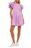 English Factory Women's Layered Ruffles Mini Dress In Pink