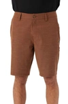 O'neill Reserve Slub Hybrid Shorts In Med Brown