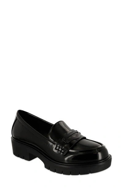 Mia Women's Nelcy Round-toe Lug Sole Loafers In Black