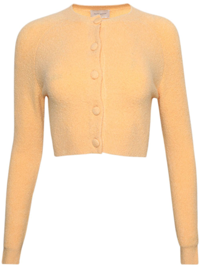 Alexandra Golovanoff Mila Cardigan Crop In Yellow