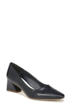 Franco Sarto Racer-pump Pointed Toe Block Heel Pumps In Blue