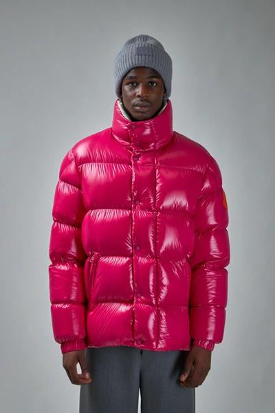 Moncler Dervox Logo-appliquéd Quilted Shell Down Jacket In Fuchsia